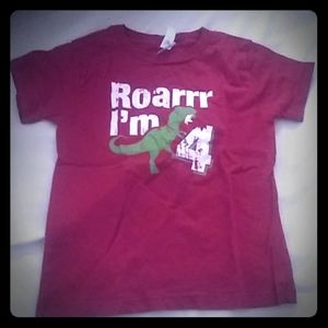 Kids T-Shirt Dinosaur 4th B-Day
